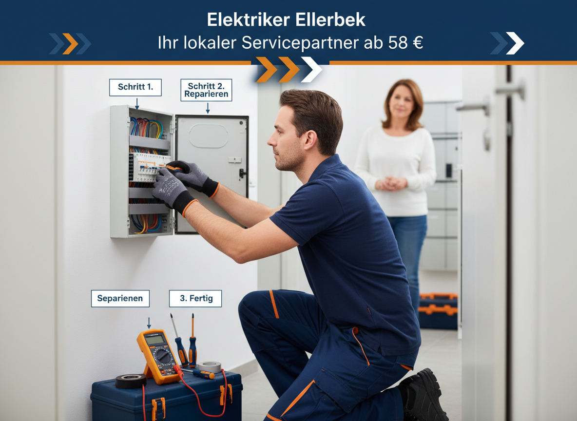 Create a professional semi-realistic visual explanation image for a German local-service article.
SECTION TOPIC (Lösung / Reparatur / Ablauf): 