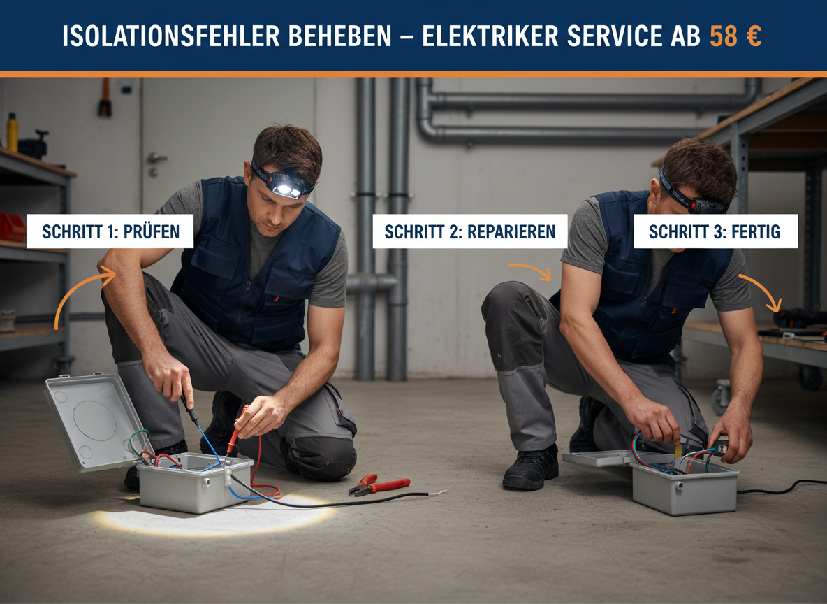 Elektriker behebt Isolationsfehler in Hamburg durch Messung und Reparatur